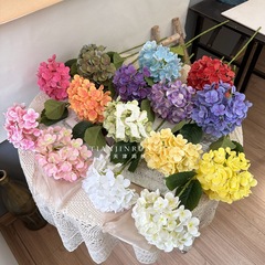 高級感3D繡球花仿真花客廳擺件花婚慶假花花排裝飾插花婚慶用花