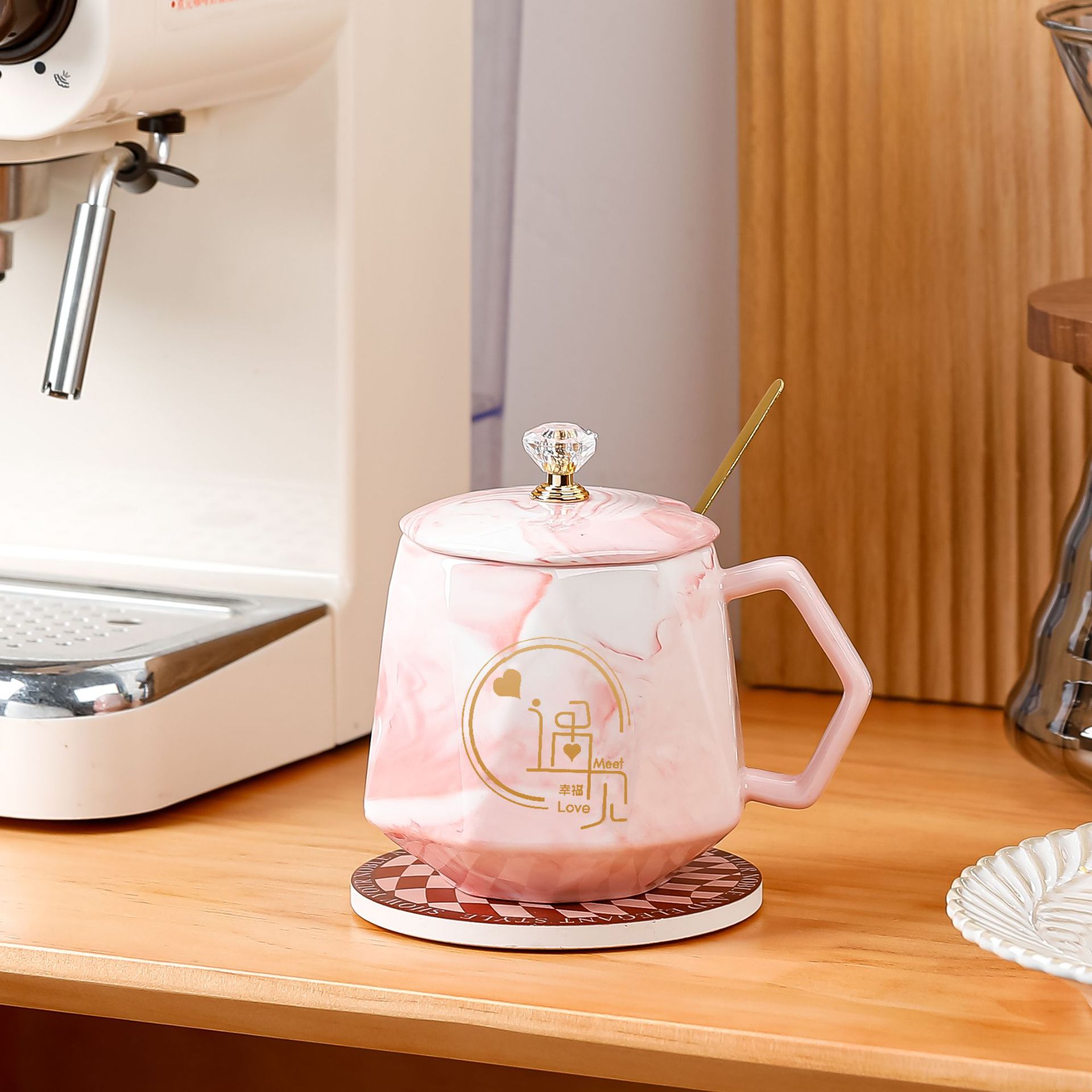 Taza de cerámica creativa, taza de oficina, taza de alto valor, taza de negocio, taza de marca de alta calidad, regalo de mano