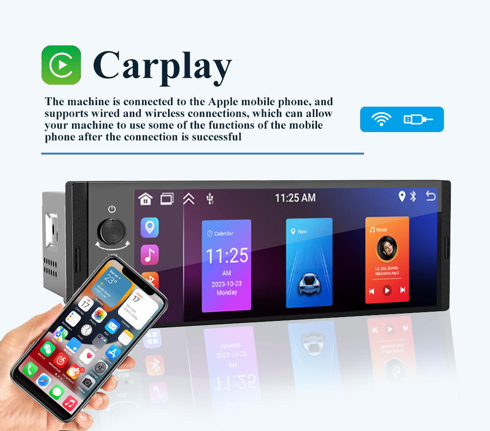 Hot Selling 6.36inch Car Navigator Smart Car Reverse Image Multimedia All-In-One Bluetooth Android Player