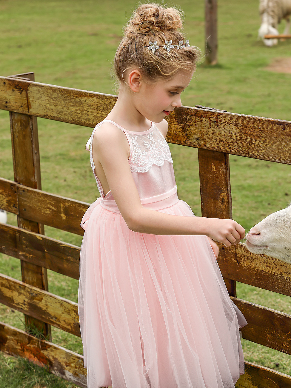 Transfronterizos Amazonas ropa infantil vestido de bebé vestido de bodas vestido de niña corto espectáculo