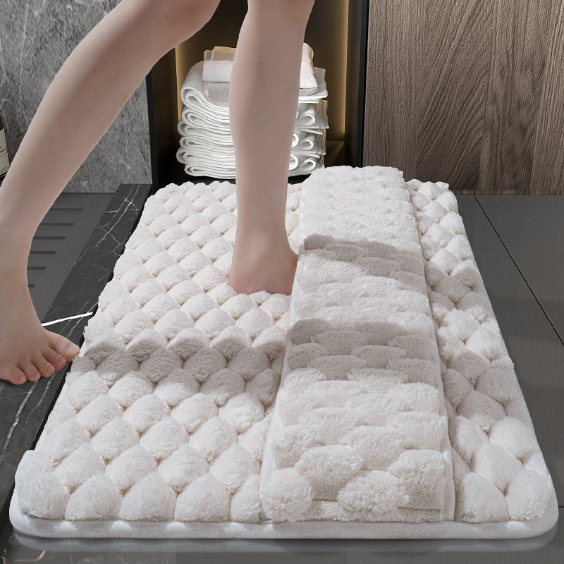 almohadilla de baño de algodón de memoria, almohadilla de suelo absorbente de baño doméstico, almohadilla de limpieza de pies de puerta de ducha, almohadilla de puerta de baño de secado rápido