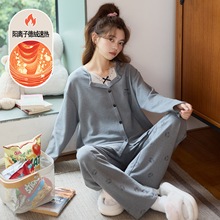 2025年冬季德绒睡衣女士高级感细绒套装韩版家居服支持一件代发