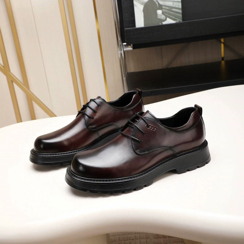 2024 новые мужские деловые повседневные кожаные туфли на голове