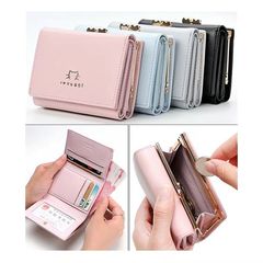 Wallet Women's Korean Style Fashion Small Tri-fold Wallet Portable Short Student Coin Purse Dual-Purpose Wallet Card Holder