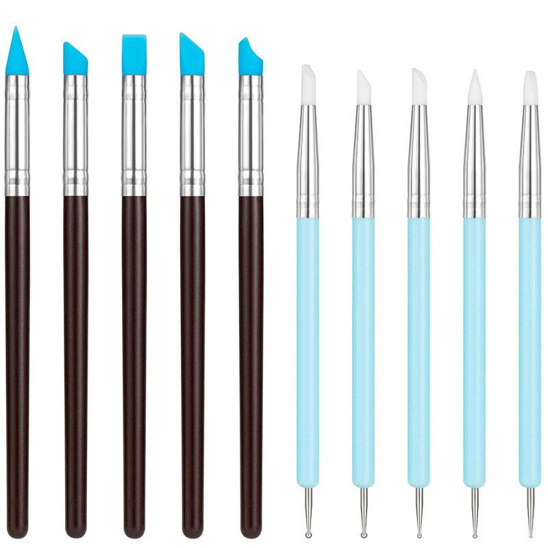 Ceramic Silicone Pen 10-Piece Set Stone Plastic Clay DIY Soft Clay Nail Art Indentation and Smear Tool Wholesale Ceramic Silicone Pen 10-Piece Set Stone Plastic Clay DIY Soft Clay Nail Art Indentation and Smear Tool Wholesale