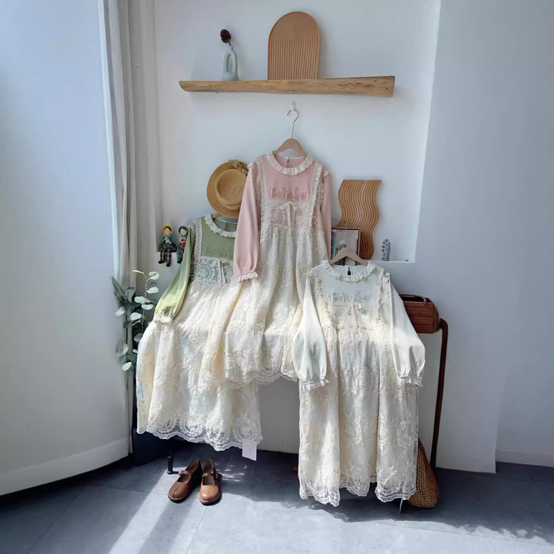 Juyizzi 2026 Spring New Women's Japanese Style Cotton and Linen Dress Loose Mid-Length Dress Versatile Pullover Mori Style