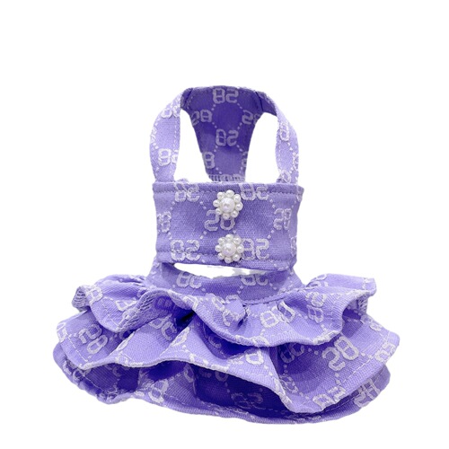 Ruita's ultra-small body Maltese hot girl dress summer suspender fake two-piece tutu skirt backless pet skirt