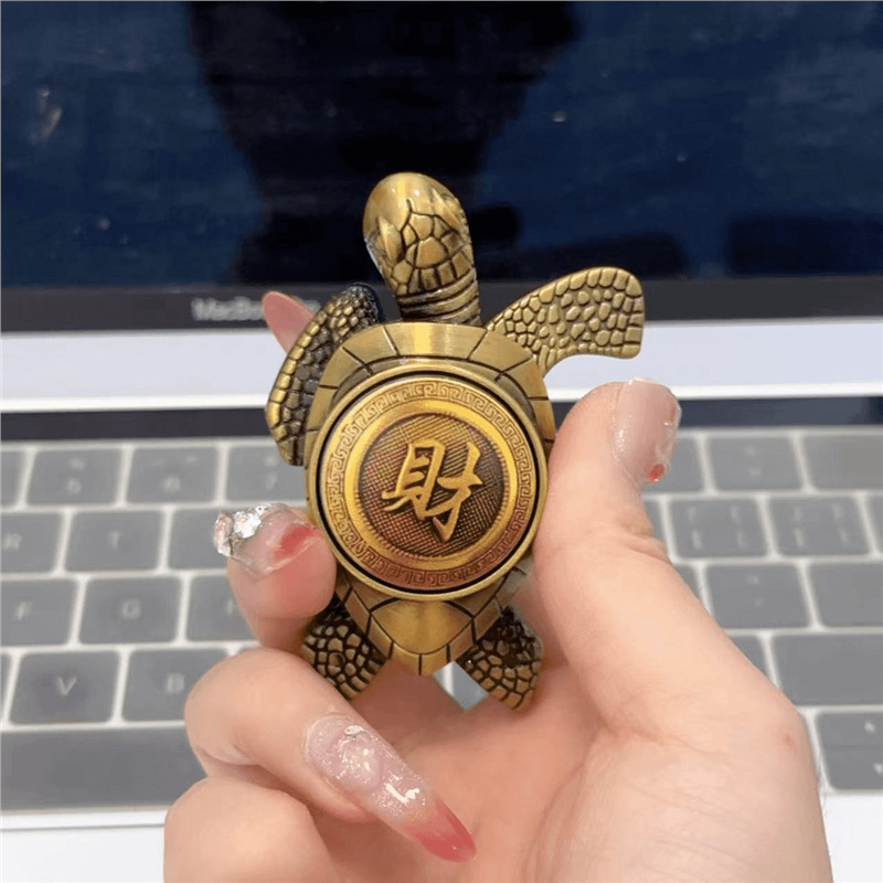 Zhao Caijin Bao tortuga de oro infláble llama abierta encendedor creativo tortuga de oro pequeña tortuga de metal para enviar novio encendedor image 24