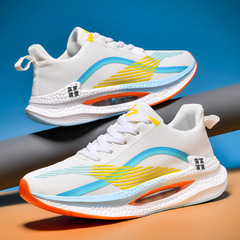 男鞋春秋款男款鞋子爆米花運動休閒透氣超輕減震跑步鞋體育生潮鞋