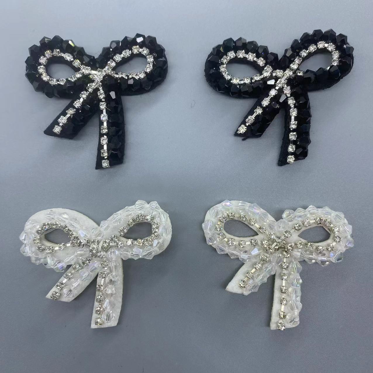 现货时尚手缝订珠蝴蝶结服装鞋帽dyi装饰辅料