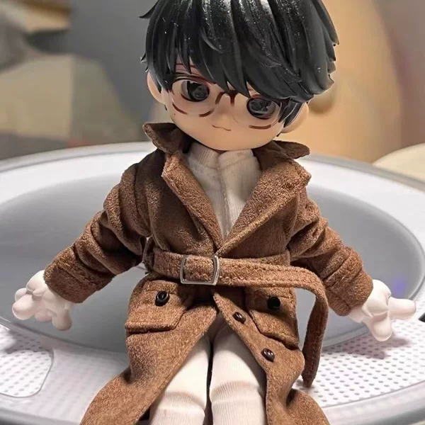 New Style Large 12-Point Bjd Doll Clothes a Si 3.0 6inch Soldier-Style Woolen Trench Coat Long and Stylish