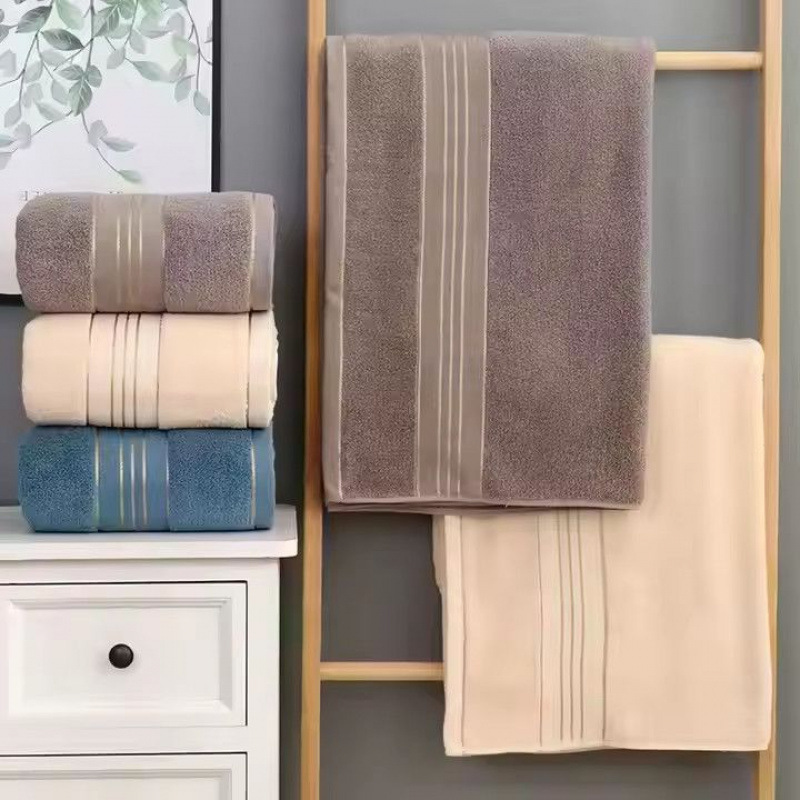 Cross-border cotton towel with gold silk satin, face towel for home use, adult men's absorbent bath towel, thickened bath towel Cross-border cotton towel with gold silk satin, face towel for home use, adult men's absorbent bath towel, thickened bath towel