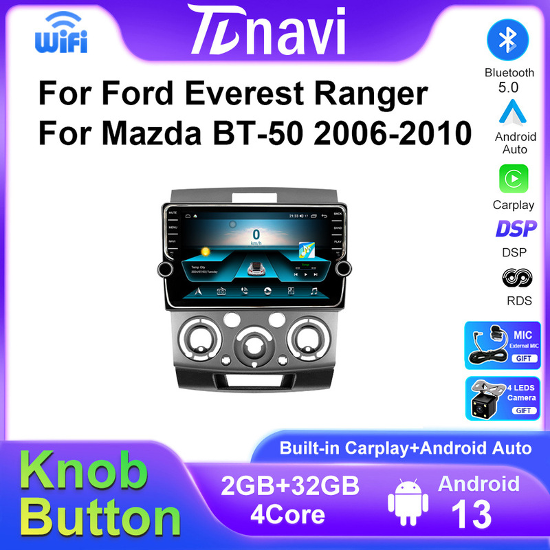 Cross-border exclusive for Mazda BT50 2006-2010 Android large screen knob machine carplay navigation