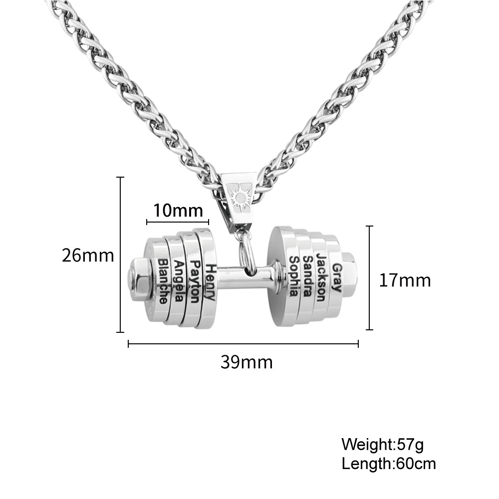 Collana con pendente a manubrio per uomo personalizzata_voghion.com