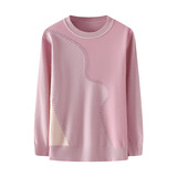 24302-1定制款支持打樣中老年女裝纖絨紗針織衫柔軟舒適保暖，女裝針織衫/毛衣，妃慕昵服飾