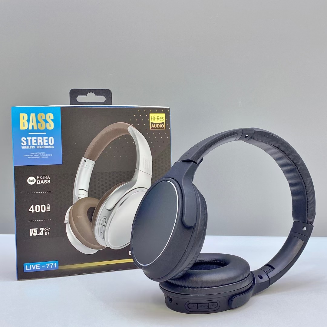 LIVE - 771 Retro auriculares Bluetooth tarjeta de enchufe de cable plegable música inalámbrica reducción de ruido fábrica de auriculares directo