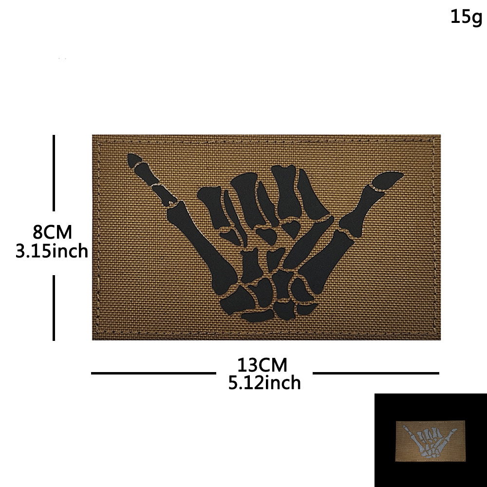 Parche Táctico de Velcro Luminoso IR 666 de Nailon para Mochila y Ropa
