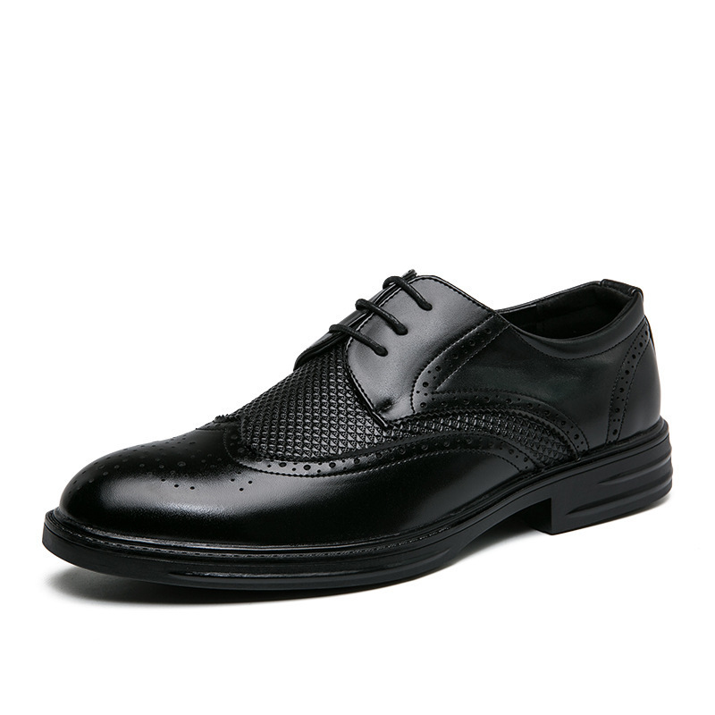 Cross-border zapatos de cuero de moda de hombre de tamaño grande 2024 cuatro estaciones, zapatos de cuero de estilo británico, zapatos de cuero casuales image 6