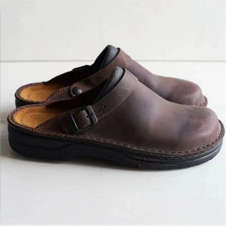 Pantofole da donna di grandi dimensioni, comode e chiuse con fibbia per cintura, leggere, da uomo_voghion.com