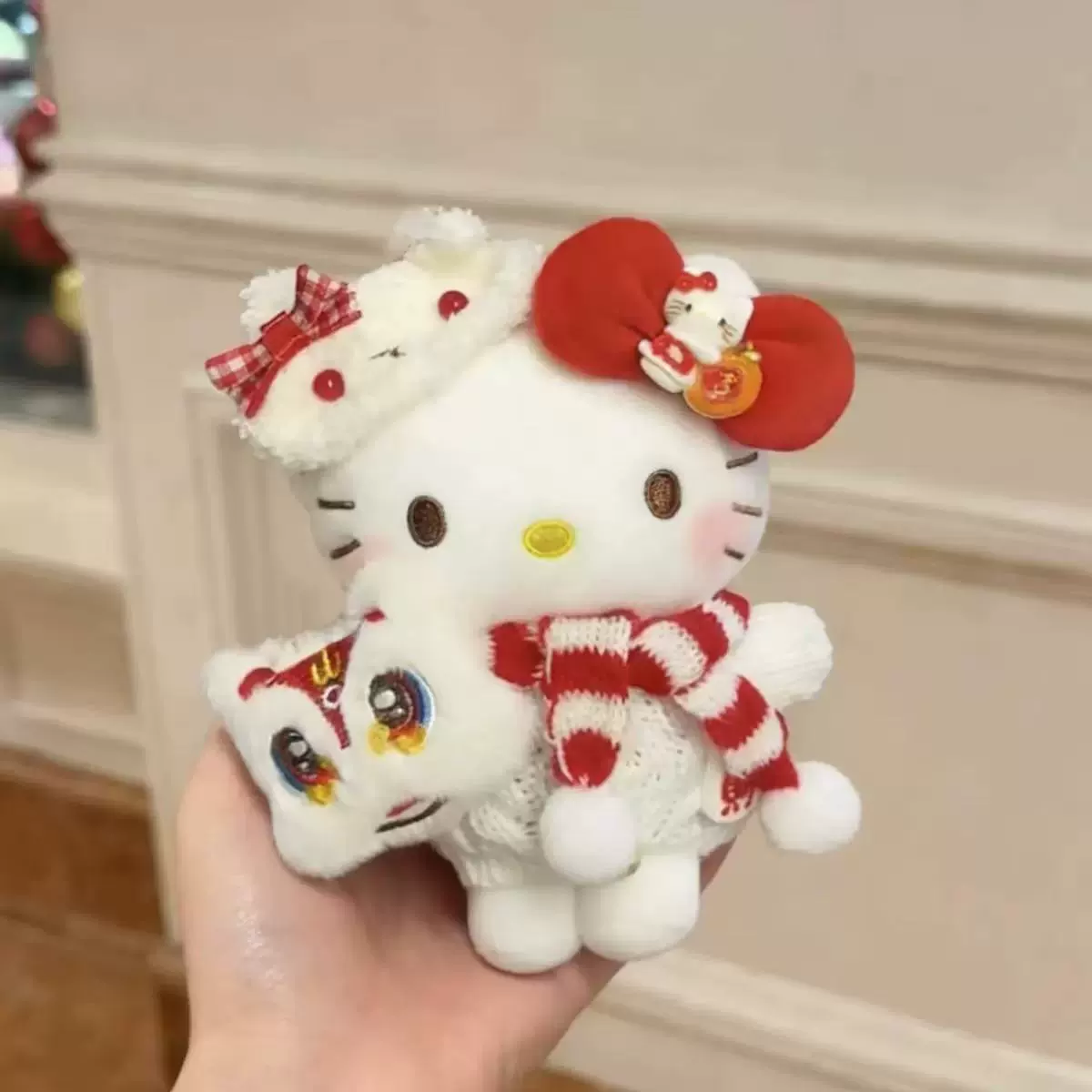 Плюшевый брелок (Sanrio) Hello Kitty, плюшевая кукла-талисман, размеры 10–16 см