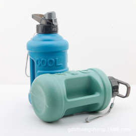 2000ml提醒喝水塑料运动水杯带水瓶便携太空杯大容量水壶