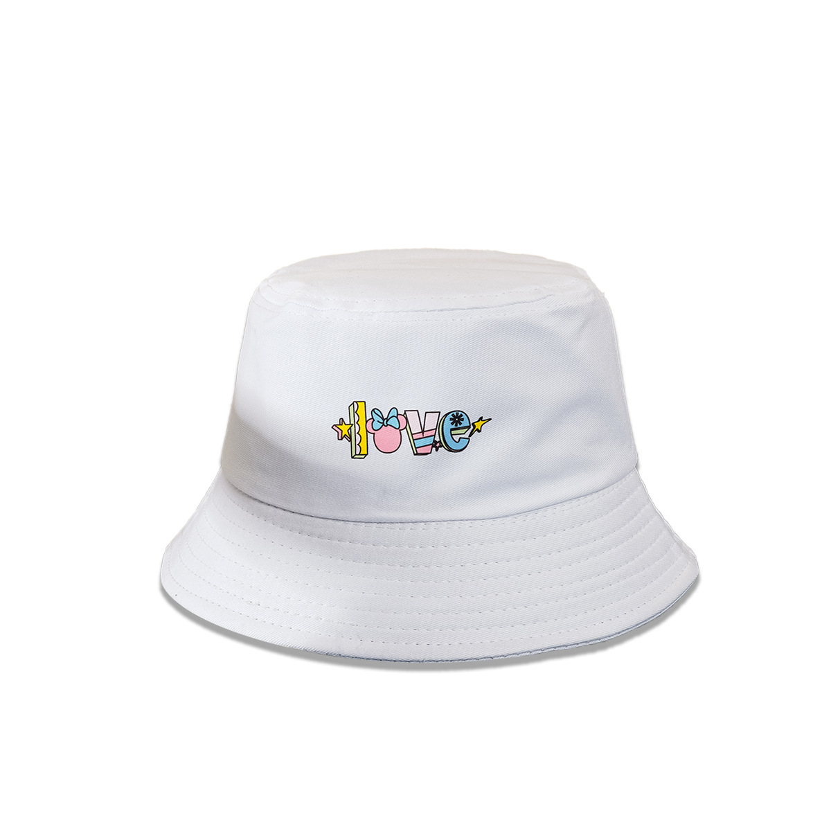 Sombrero pescador con letras LOVE de algodón con protección solar image 8