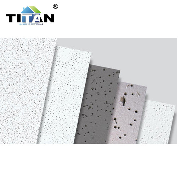 Exportación Guyana Techo de aislamiento térmico 600*600 Tablero de lana mineral 60*60 Tablero fonoabsorbente decorativo de techo