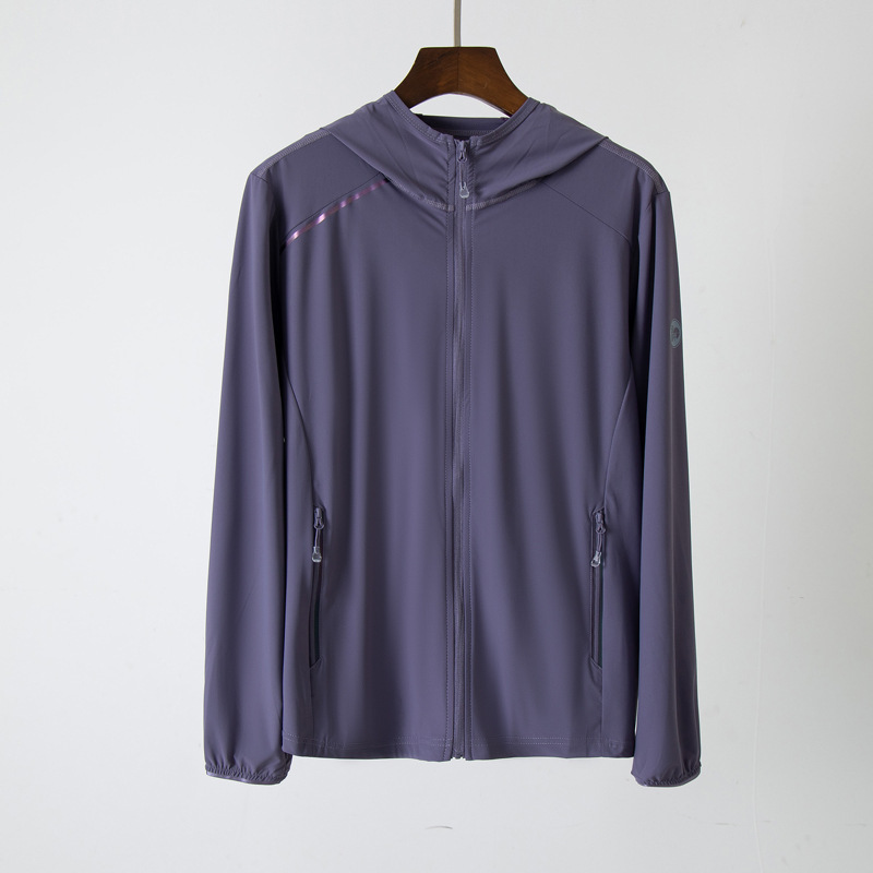UPF50 + chaqueta solar de hielo para hombres y mujeres de alta elasticidad hilo original chaqueta solar anti-UV transpirable de hielo piel abrigo