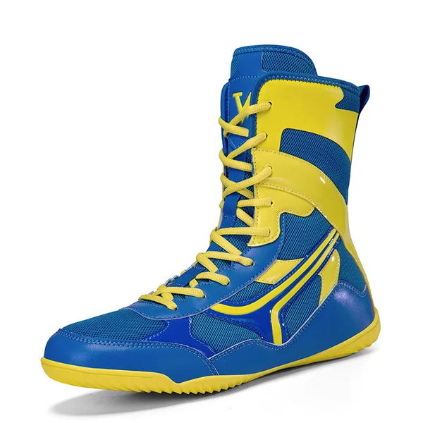 Factory Direct Sales Cross-Border New Men's Large Size Professional Fighting Training Non-Slip Wrestling Shoes Lightweight Wear-Resistant Boxing Shoes
