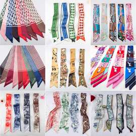 网红丝巾批发百搭绑包绑发字母复古长条飘带伴手礼丝带发饰发带