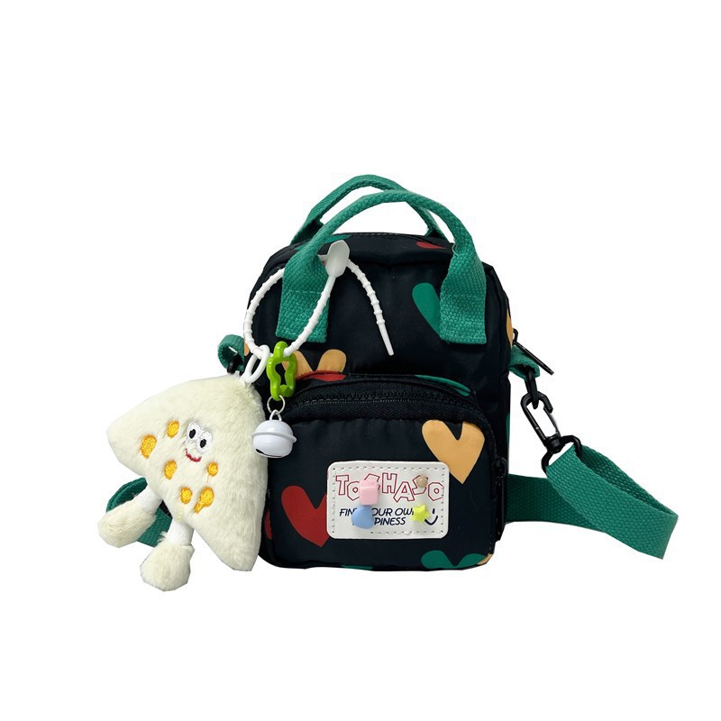 Bolsa de cinturón universal para niños amor en forma de corazón, bolsa de cinturón de chicas super lindas para salir, caricatura coreana, bolsa de cinturón de moda