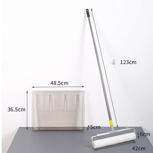 Cepillo de pared grande transfronterizo Cepillo de herramienta Cepillo de rueda Cepillo de rodillo ajustable retráctil Pintura de pared Pintura de látex Juego de pintura de pared