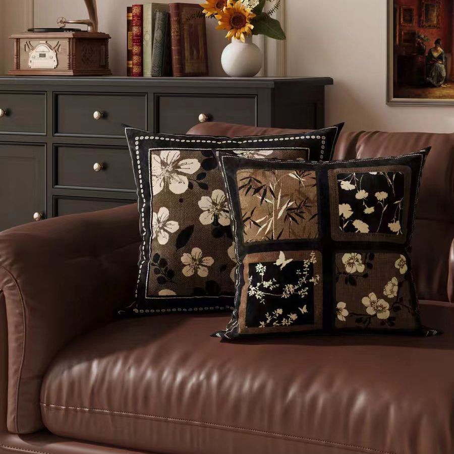 Medieval Style Pillows, Living Room Sofa, Retro Pillows, Retro Style Cushions, American Light Luxury Cushions, Bay Window Pillows