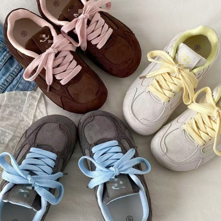 Versatile color-blocked niche German training shoes for women, 2026 autumn new model, trendy retro versatile casual sports flat shoes Versatile color-blocked niche German training shoes for women, 2026 autumn new model, trendy retro versatile casual sports flat shoes