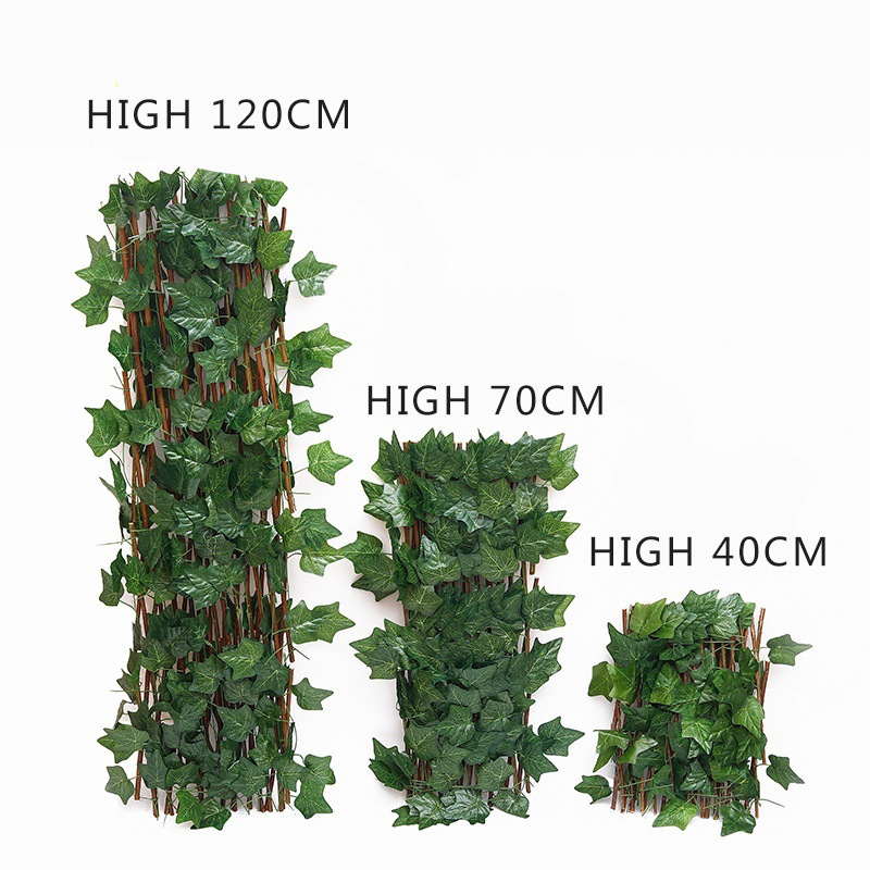 Cross-border Simulation Retractable Fence Outdoor Garden Courtyard Plant Greening Decoration Landscaping Privacy Partition Wooden Fence