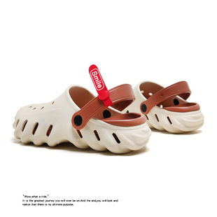 Summer couple models stepping on shit EVA cave shoes Personalized wearing women's cold slippers casual fashion beach shoes men