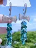 Green elite crystal earings, earrings