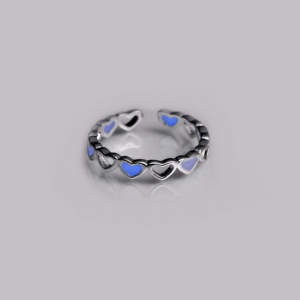 fashion luminous heart hollow ring wholesale Nihaojewelry