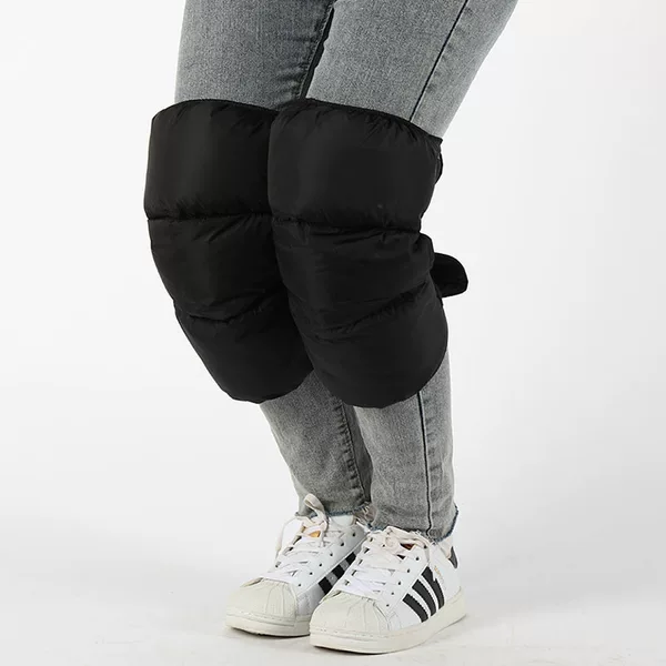 Winter Thickeneded Windproof and Cold-Proof Leggings for Men and Women, Electric Vehicle Knee Pads, Outdoor Sports down Knee Pads, Mountaineering Knee Pads