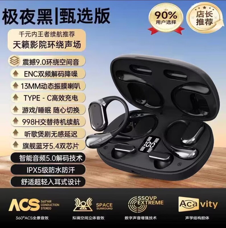 Q25跨境挂耳式蓝牙耳机2025新款不入耳跑步运动超长续航高音质开|undefined