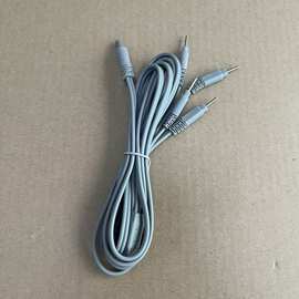灰色4.0安规直头一拖四插针电极线 六合电针仪 达佳针灸按摩导线