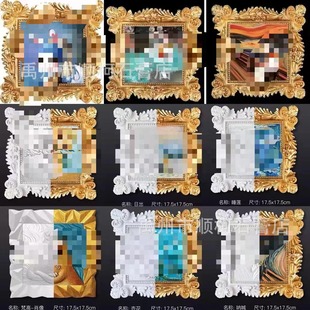 Factory supply 3d three-dimensional lace relief painting handmade DIY European painting white embryo painted European decorative painting wholesale
