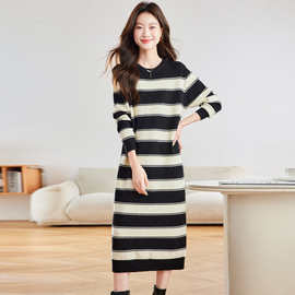 源头毛衣羊毛衫工厂8510图片色羊毛螺纹中长款连帽款文艺复古中国