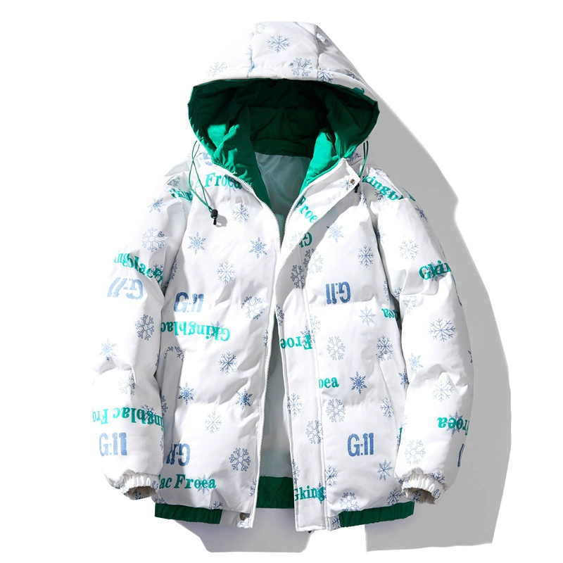 Зимняя новая хлопковая куртка мужская утолщенная и теплая мужчины и женщины с капюшоном