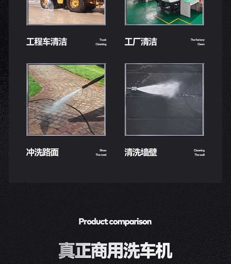 Delixi Electric Car Washing Machine Cleaning Machine Water Gun for Home and Commercial Use, Car Wash Shop, Farm, 220V Ultra-High Pressure Water Gun