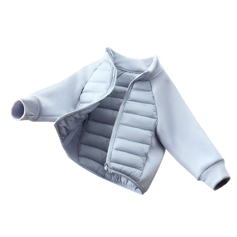 2025儿童新款拼接轻薄棉服男女童秋冬修身校服神器外穿保暖外套潮|undefined