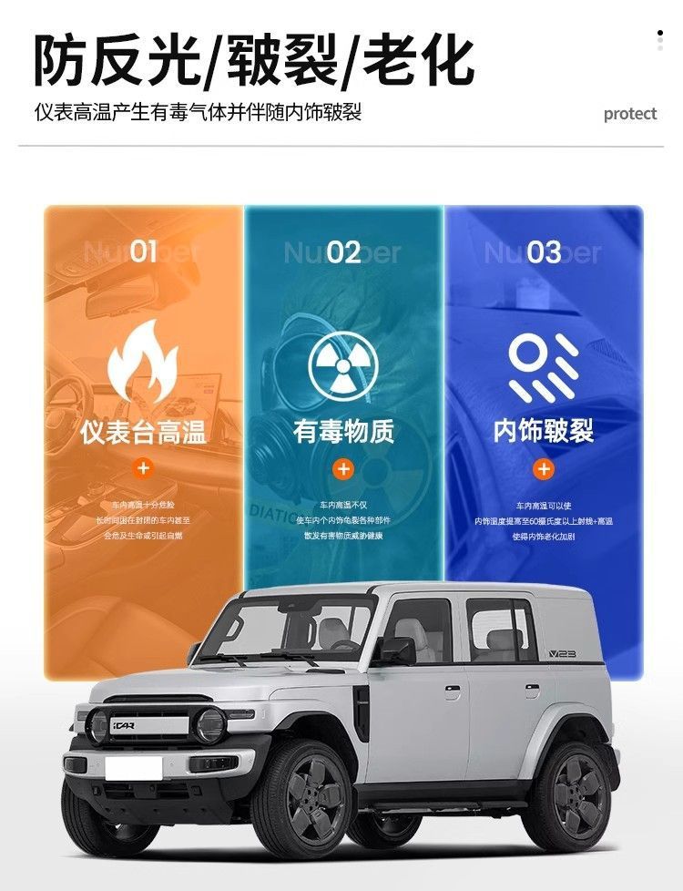 Suitable for 25 chery iCARV23 central control instrument panel sun protection mat sunshade modified ICAR accessories V23 new