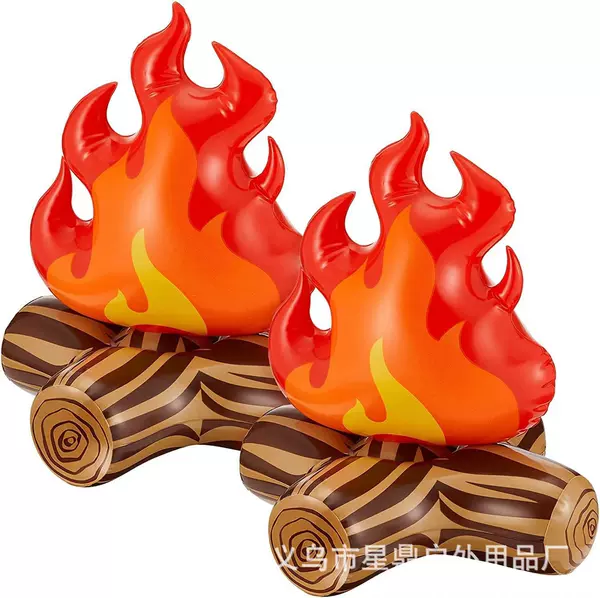 Cross-border new PVC outdoor camping party decoration props courtyard campfire simulation fire inflatable flame toy