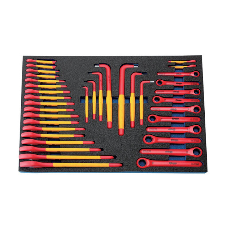 37件VDE绝缘扳手组套0200606经过高压测试硬度高韧性好检修工具