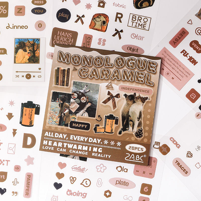 Estilo de sal transparente pegatinas de mascotas impermeables pegatinas de diario de contabilidad transfronterizas pegatinas creativas de objetos pequeños